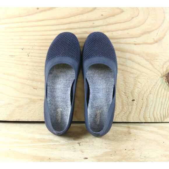 Allbirds Womens Gray 9.5 Knit Ballet Flats Tree Breezers Slip On - Picture 6 of 8